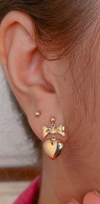 Heart and Bow Dangling