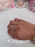 Diamond Cut Bead Ring (Adjustable S 6-7)
