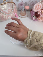 Diamond Cut Bead Ring (Adjustable S 6-7)