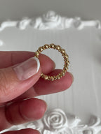 Diamond Cut Bead Ring (Adjustable S 6-7)