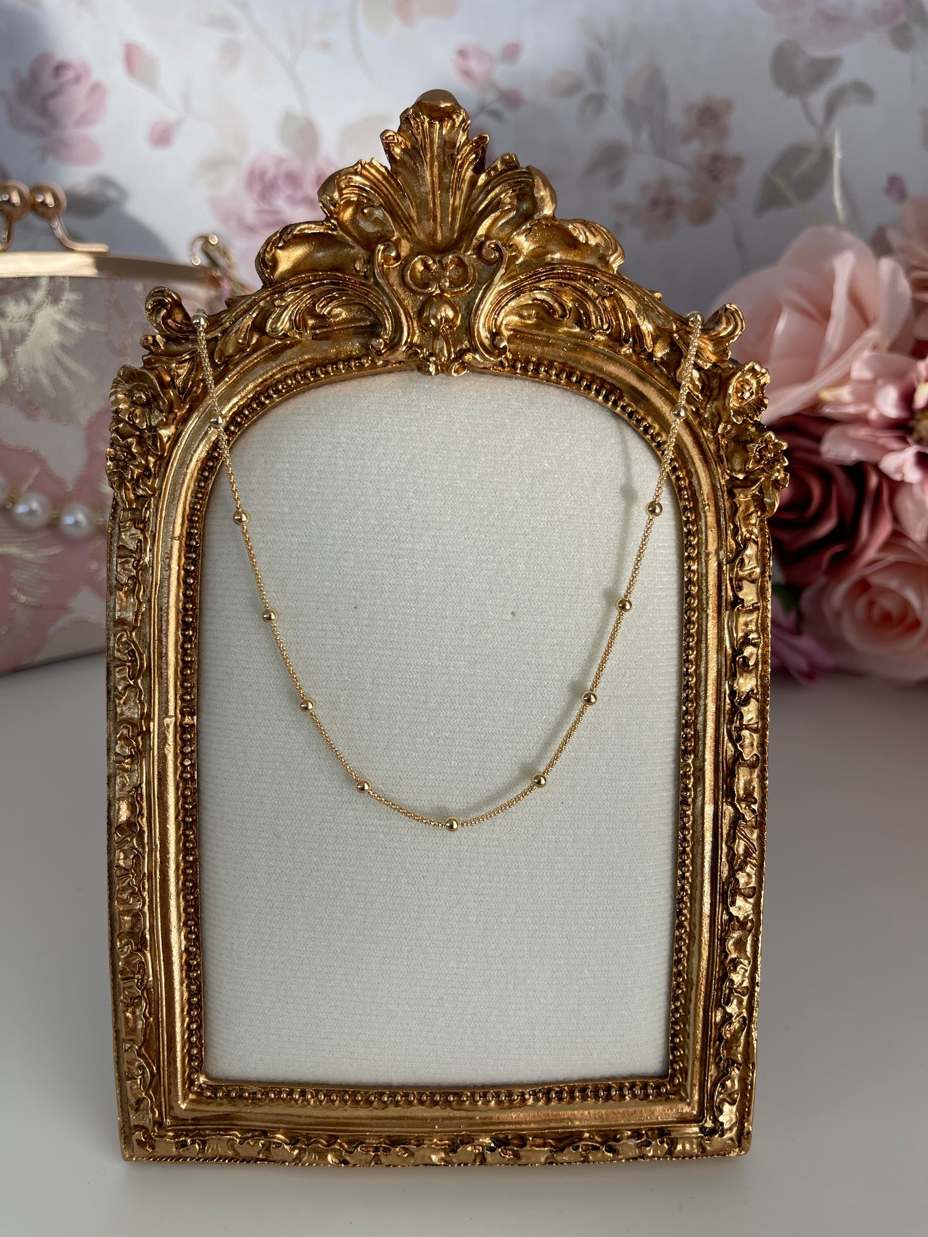 Bead station necklace (18in)