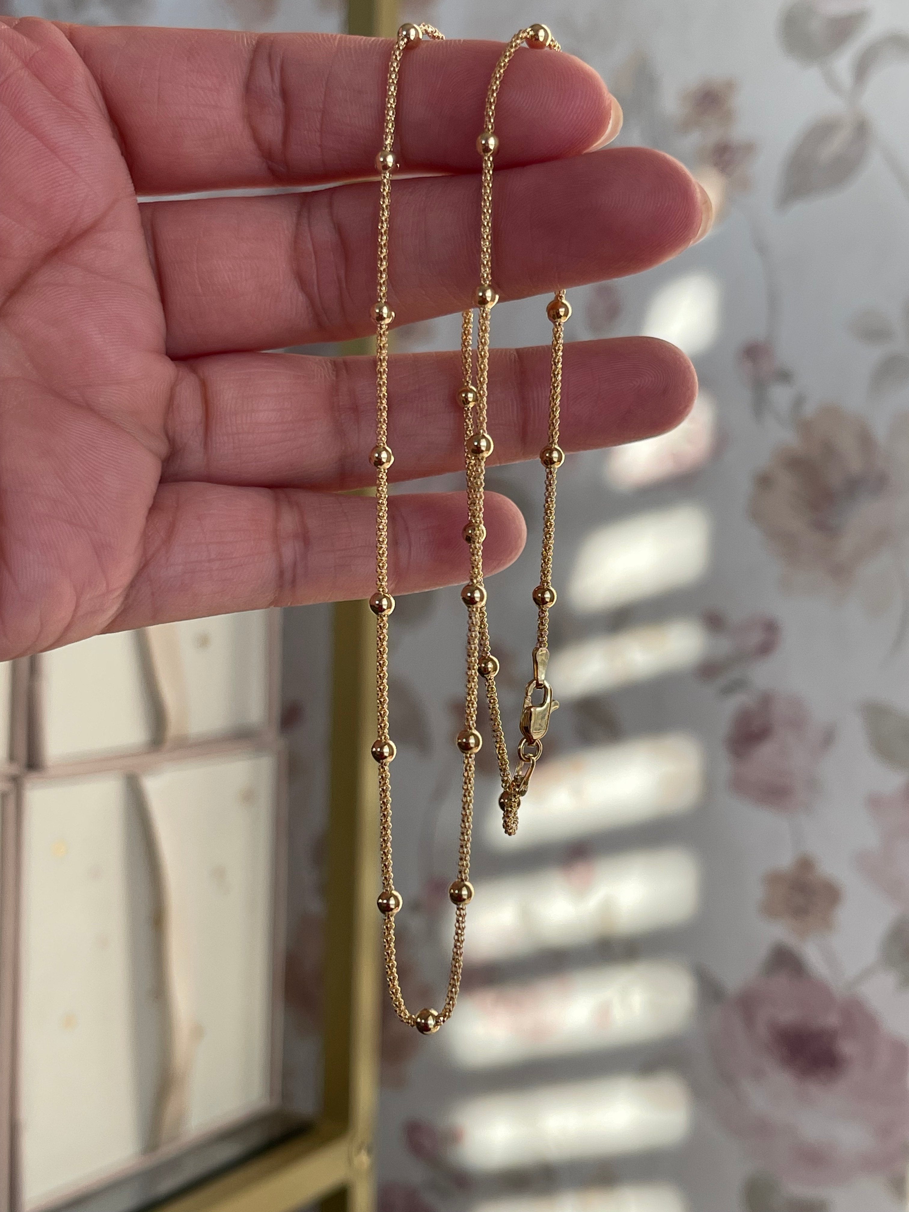 Bead station necklace (18in)