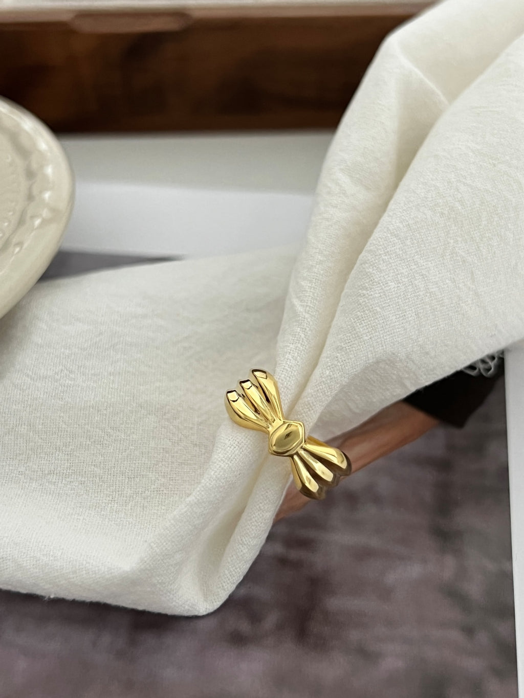 Grace Bow Ring (Adjustable)