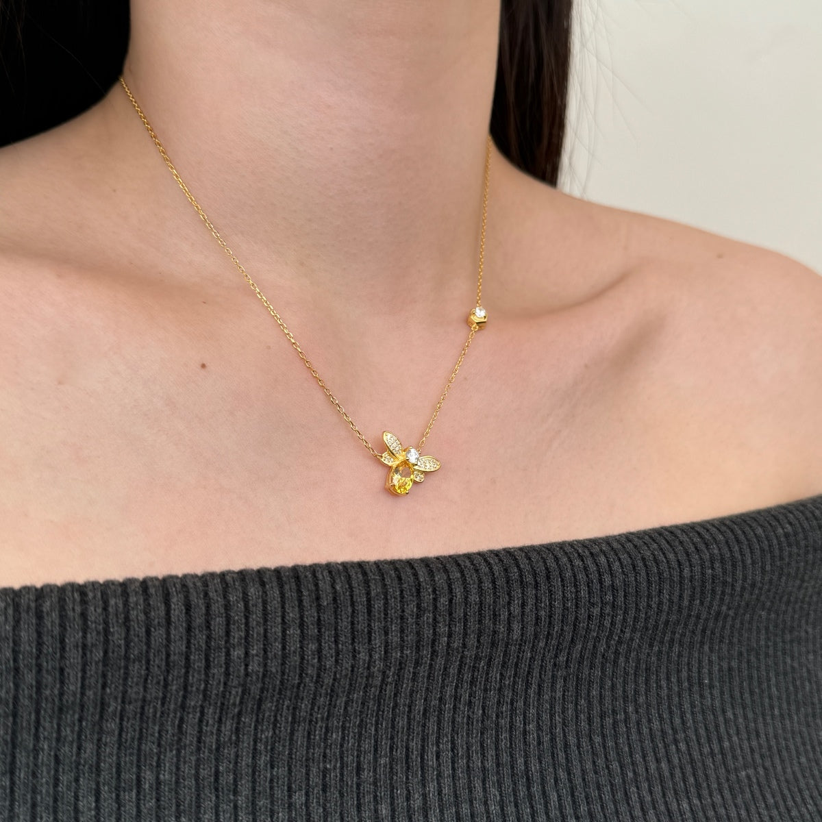 Golden Bee Necklace