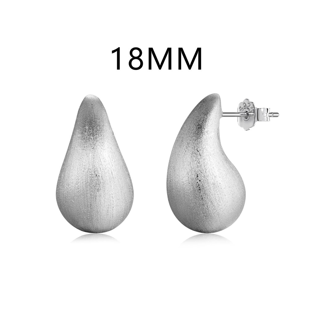 Brushed Drop Earrings (18mm)