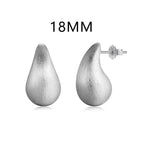 Brushed Drop Earrings (18mm)