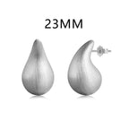 Brushed Drop Earrings (23mm)
