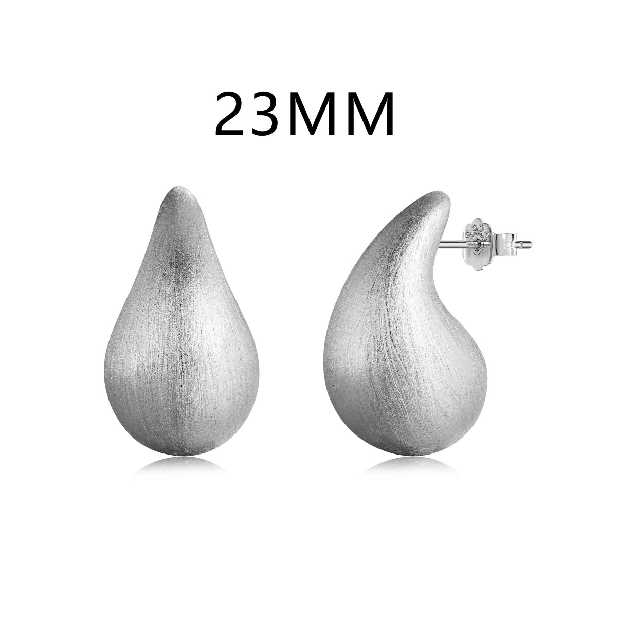 Brushed Drop Earrings (23mm)