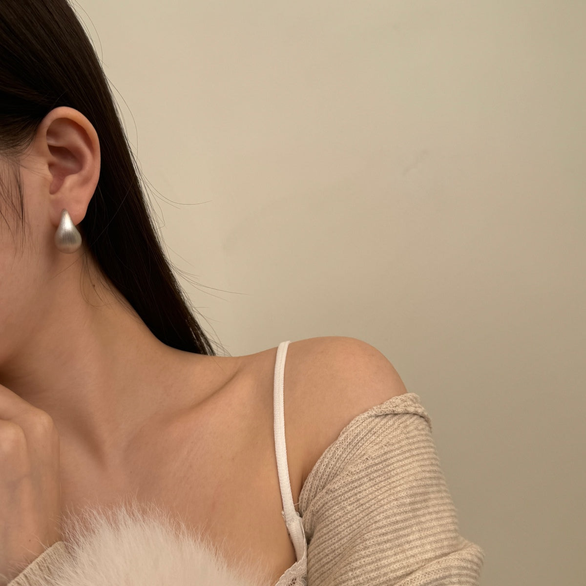 Brushed Drop Earrings (23mm)
