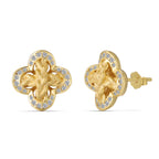 Braided Clover Earrings