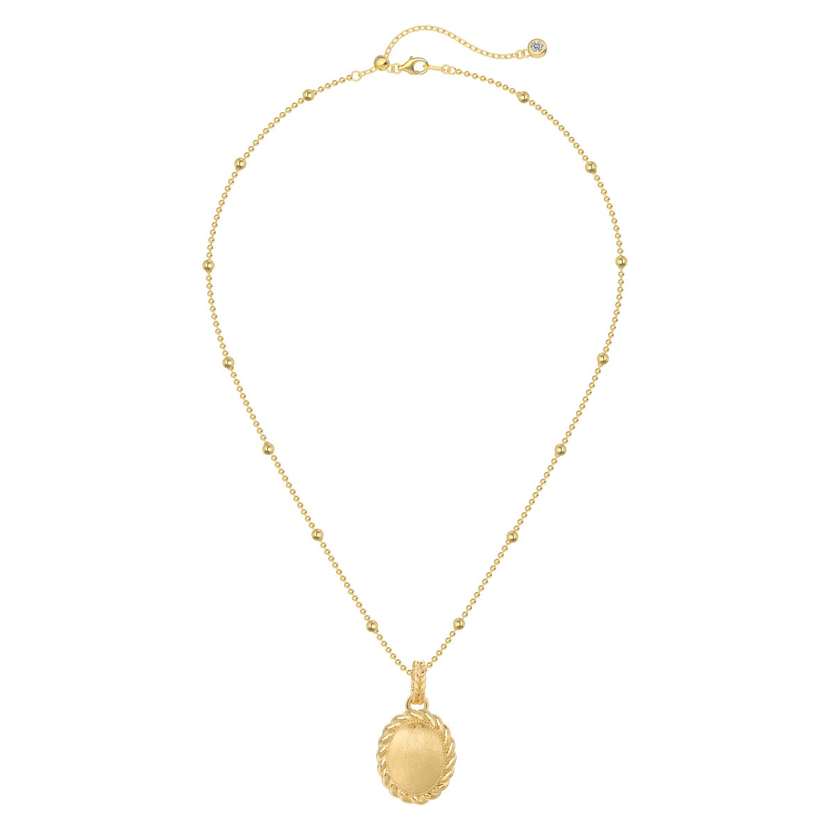 Elara Ovate Brushed Necklace