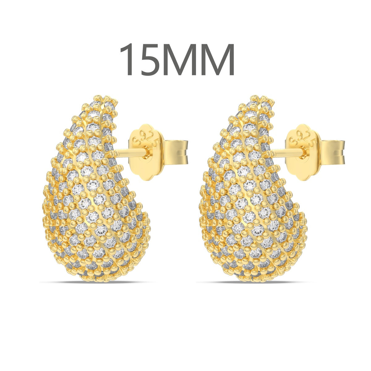 Veloura Drop Earrings (Size 15mm)