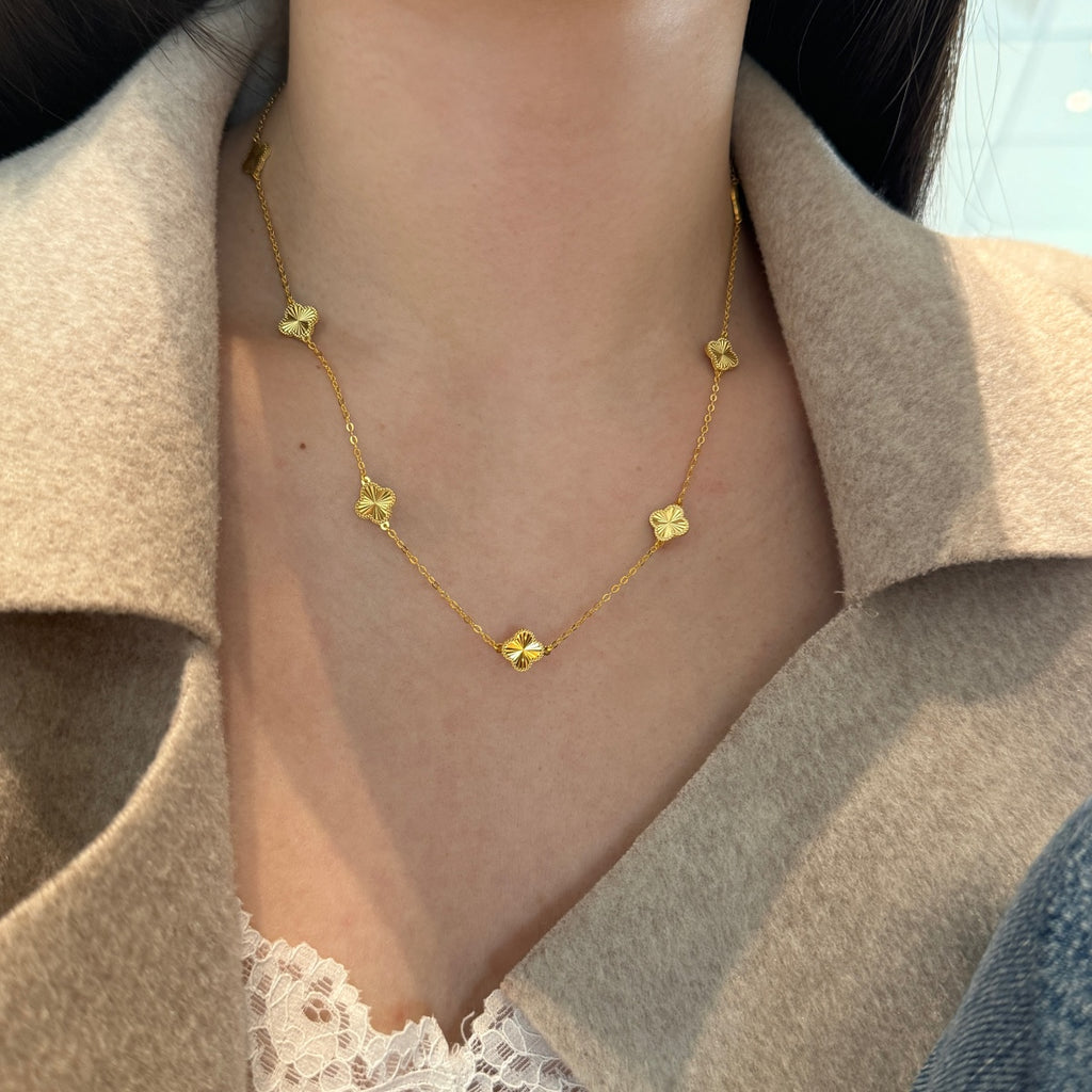 Clover Station Necklace