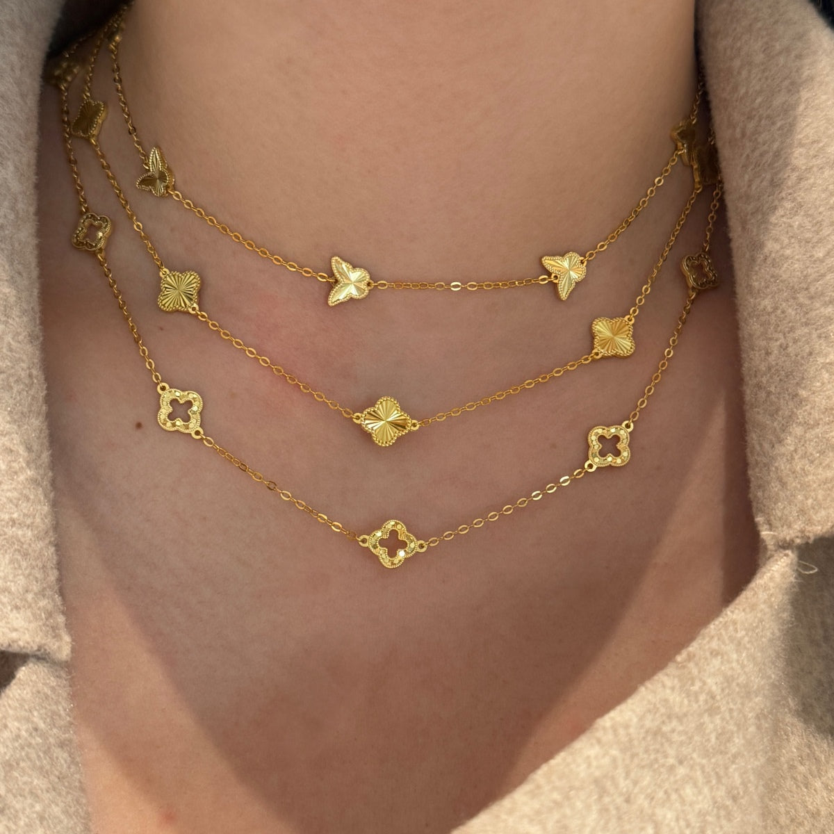 Clover Station Necklace