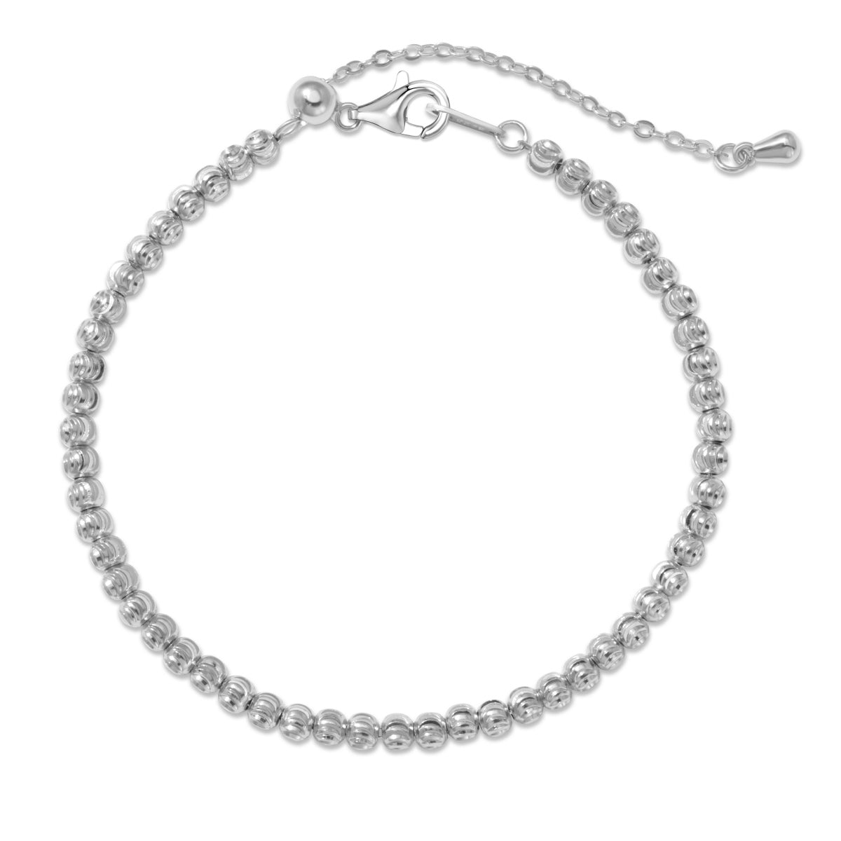 Radiant Silver Bead Bracelet