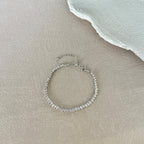Radiant Silver Bead Bracelet