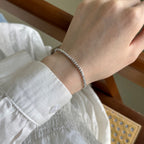Radiant Silver Bead Bracelet