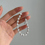 Velvet Silver Bead Bracelet  (6mm)