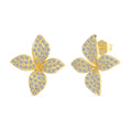 Pavé Petal Earrings