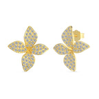 Pavé Petal Earrings