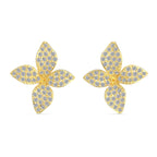 Pavé Petal Earrings