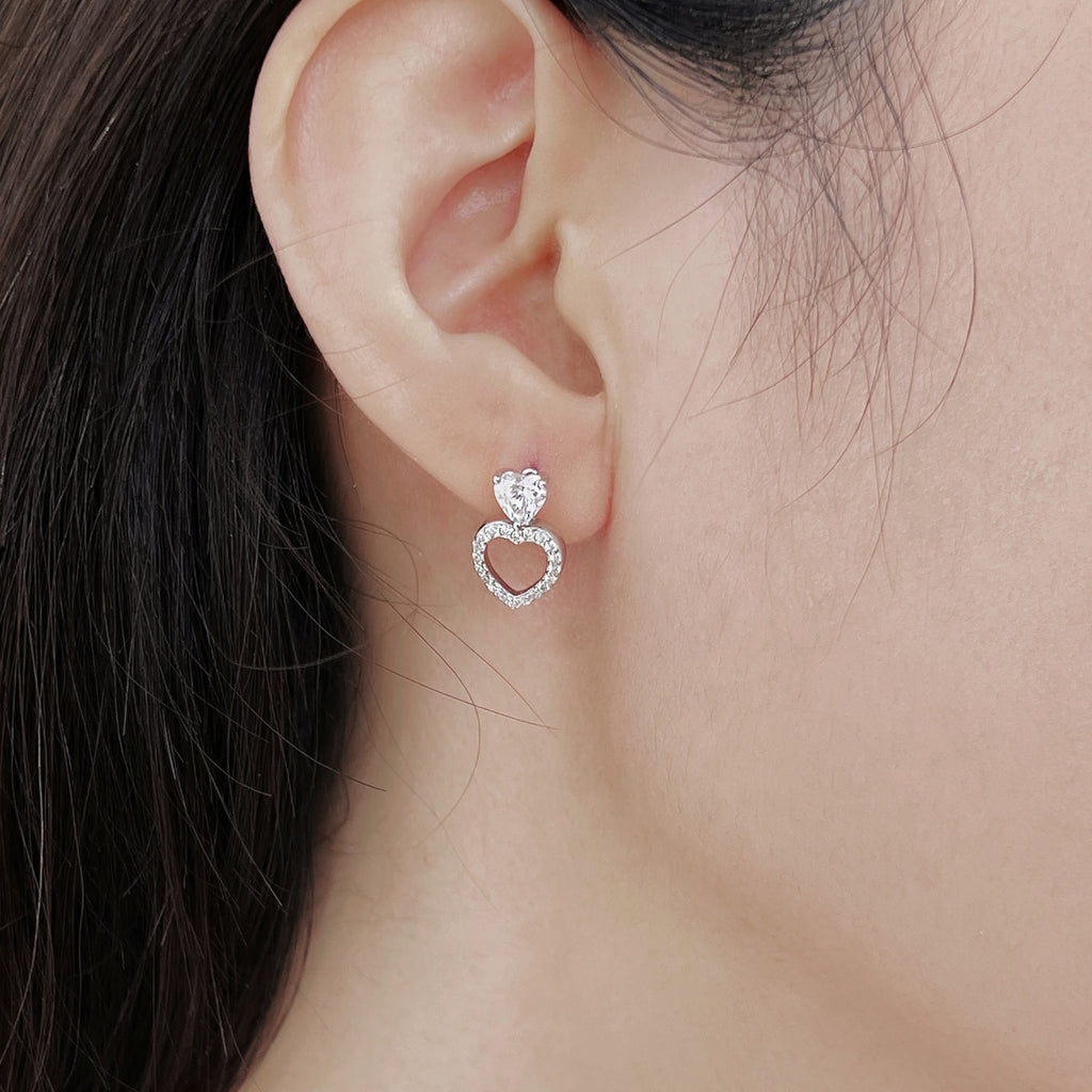 Infinity Heart Convertible Earrings
