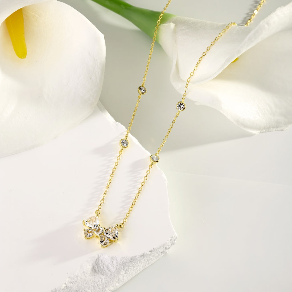 Sparkly Bow Necklace