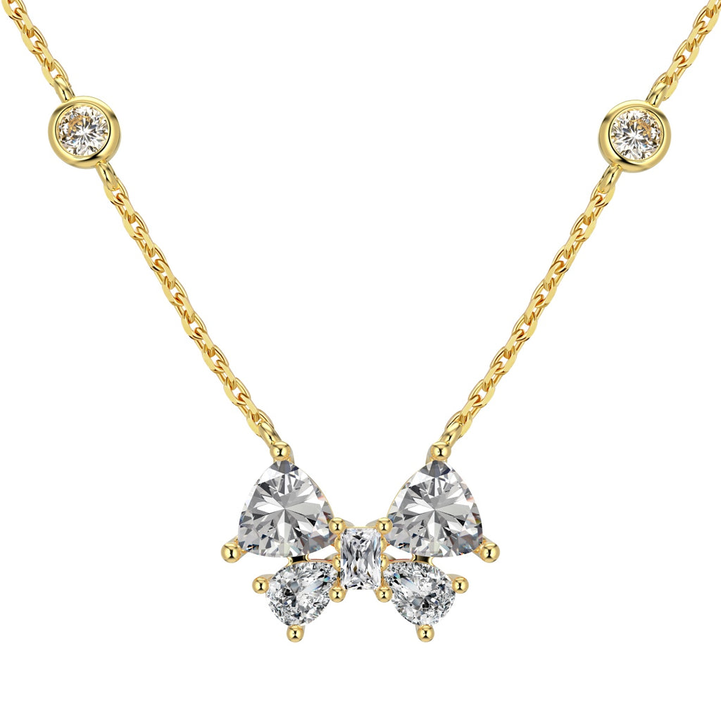 Sparkly Bow Necklace