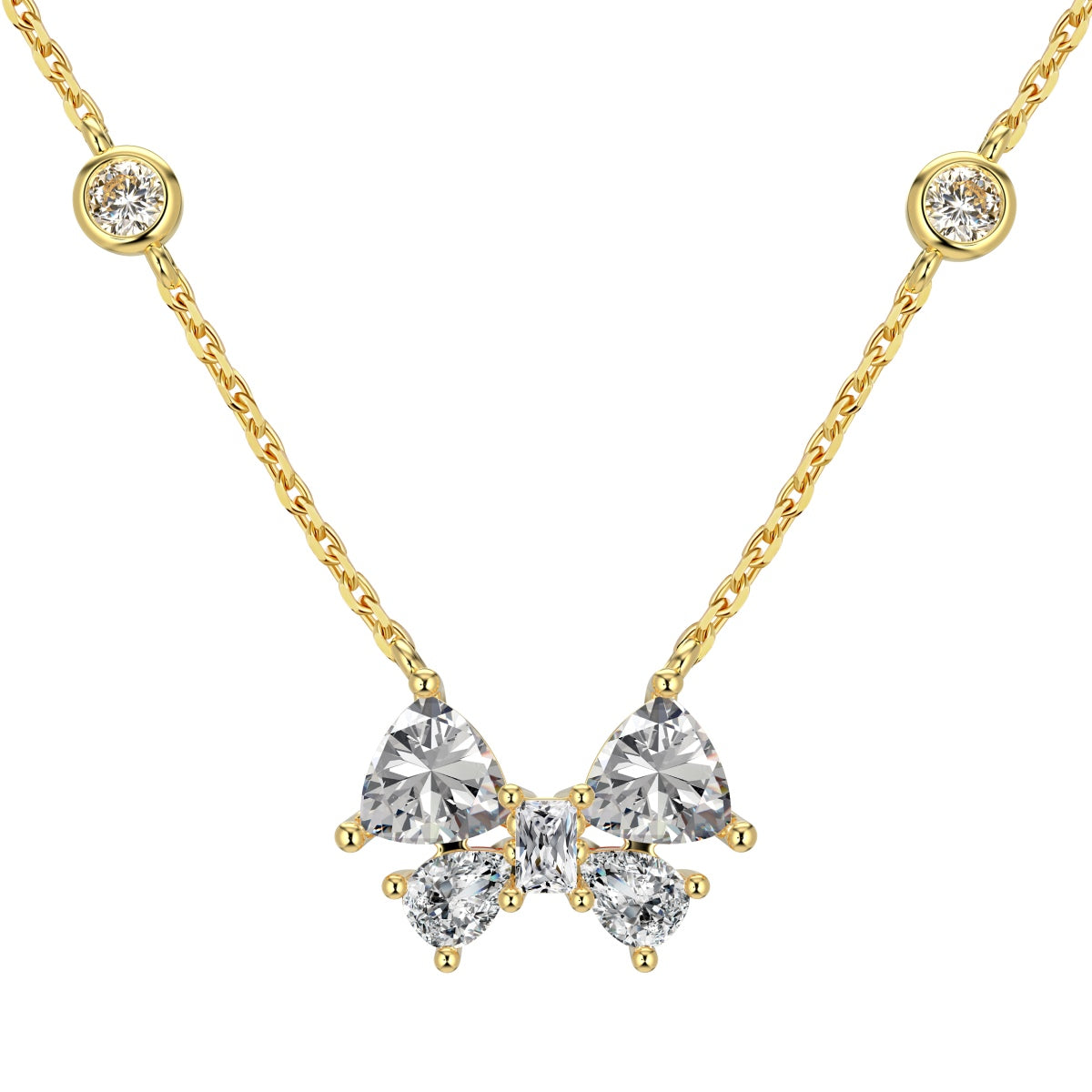 Sparkly Bow Necklace