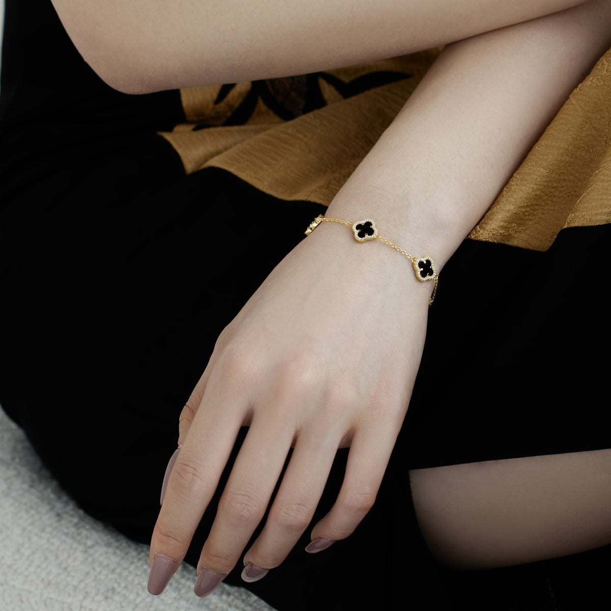 Midnight Petal Bracelet