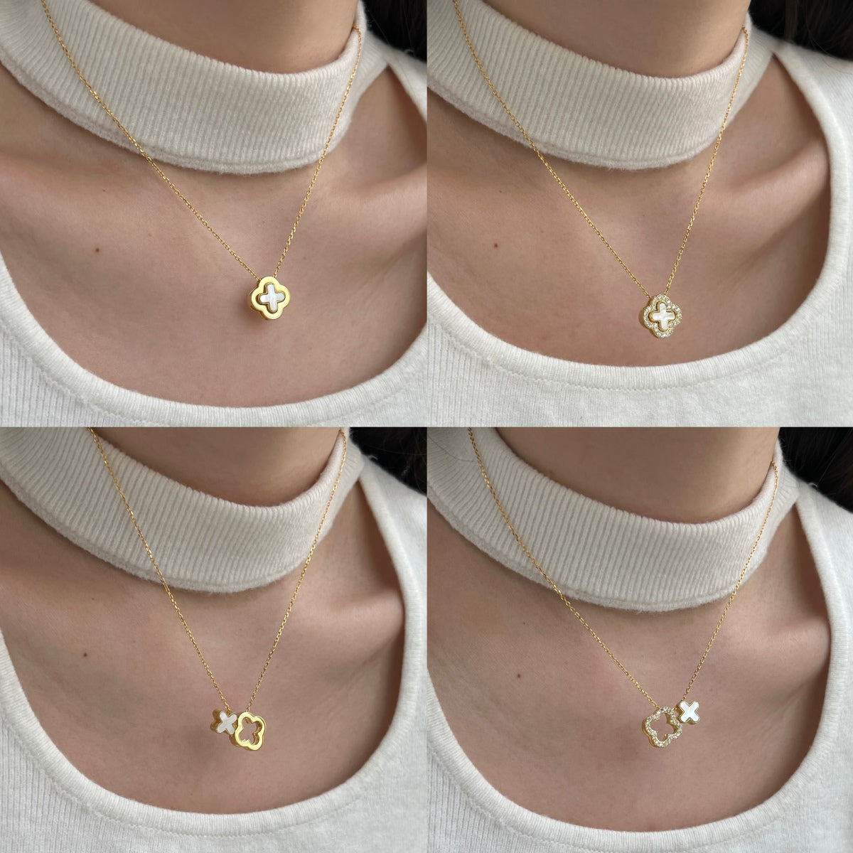 Royal Clover Reversible Necklace