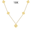 Charm Clover Station Necklace