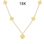 Charm Clover Station Necklace