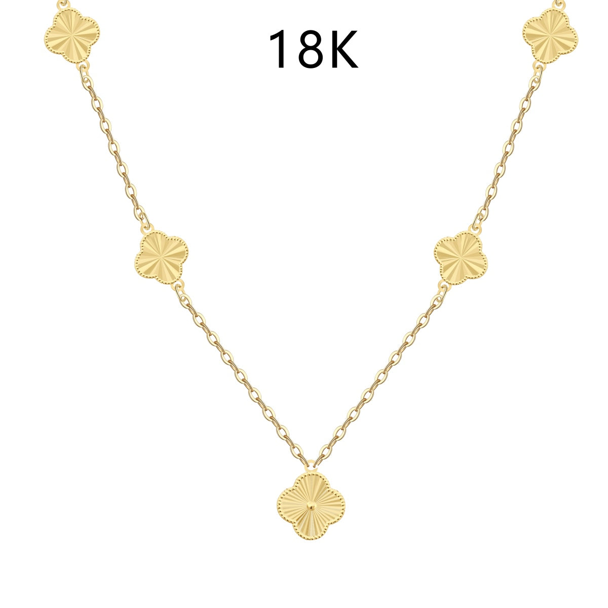 Charm Clover Station Necklace
