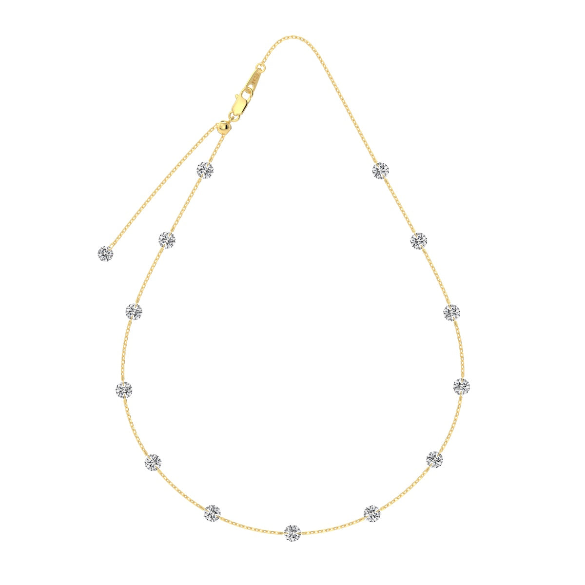 Alura Zircon Station Necklace