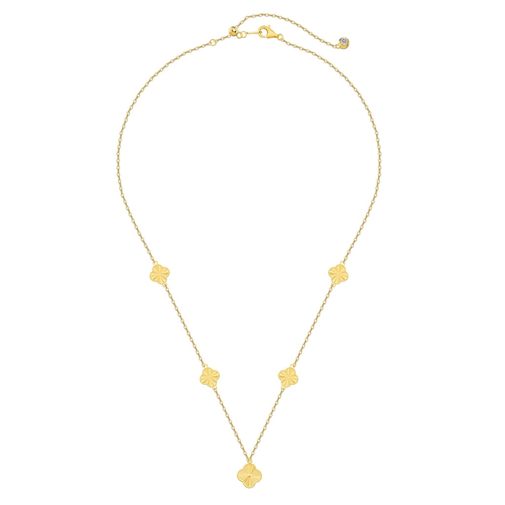 Charm Clover Station Necklace