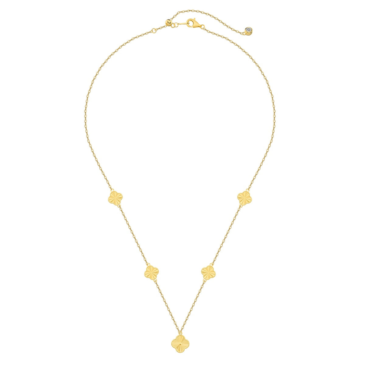 Charm Clover Station Necklace
