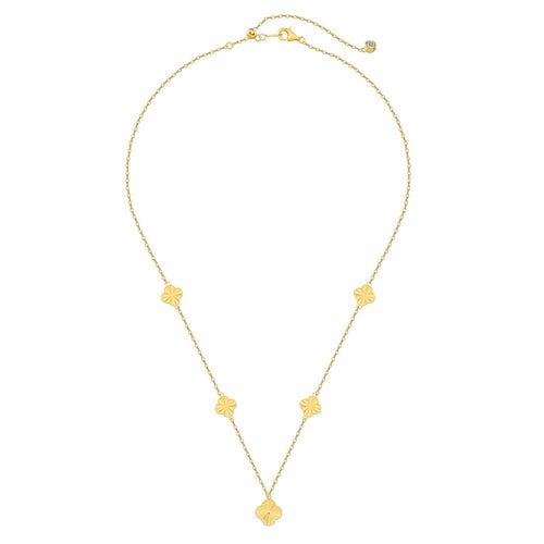 Charm Clover Station Necklace