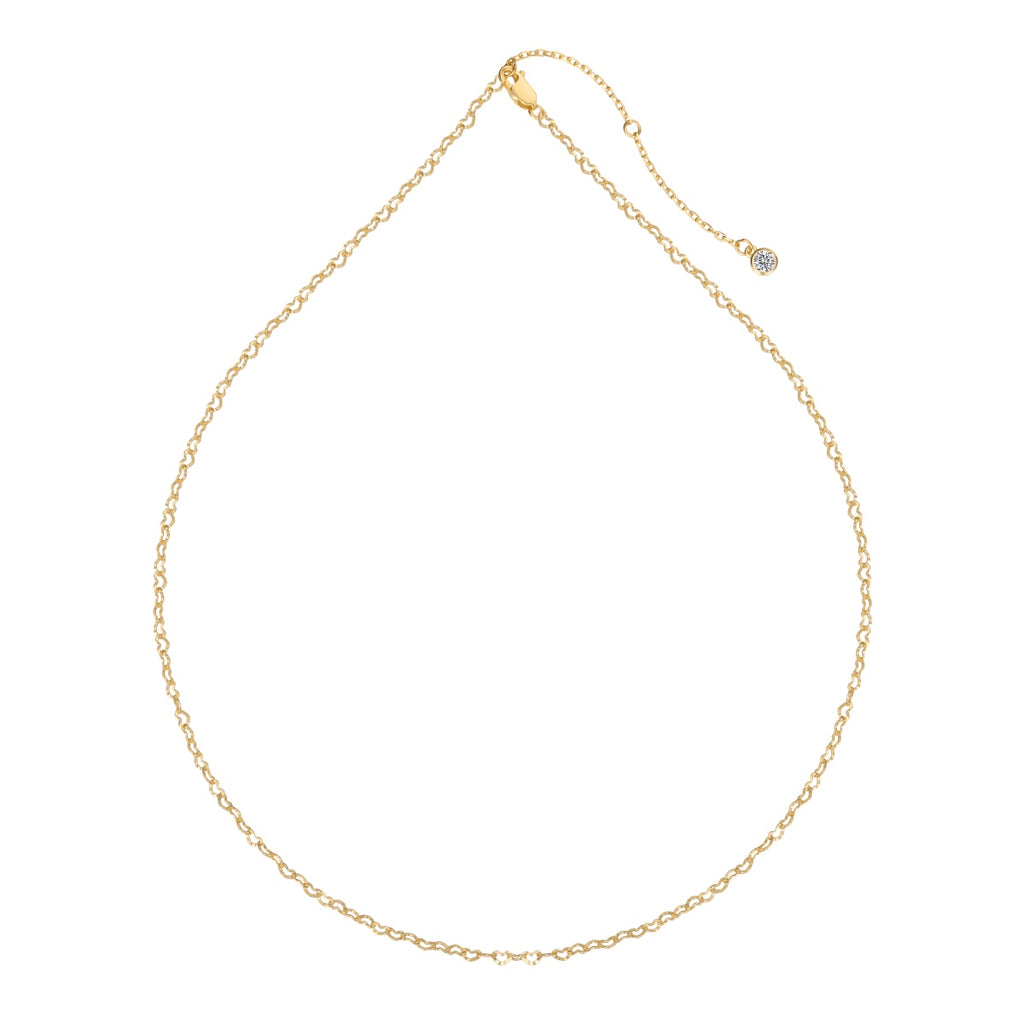 Embossed Heart Chain Necklace