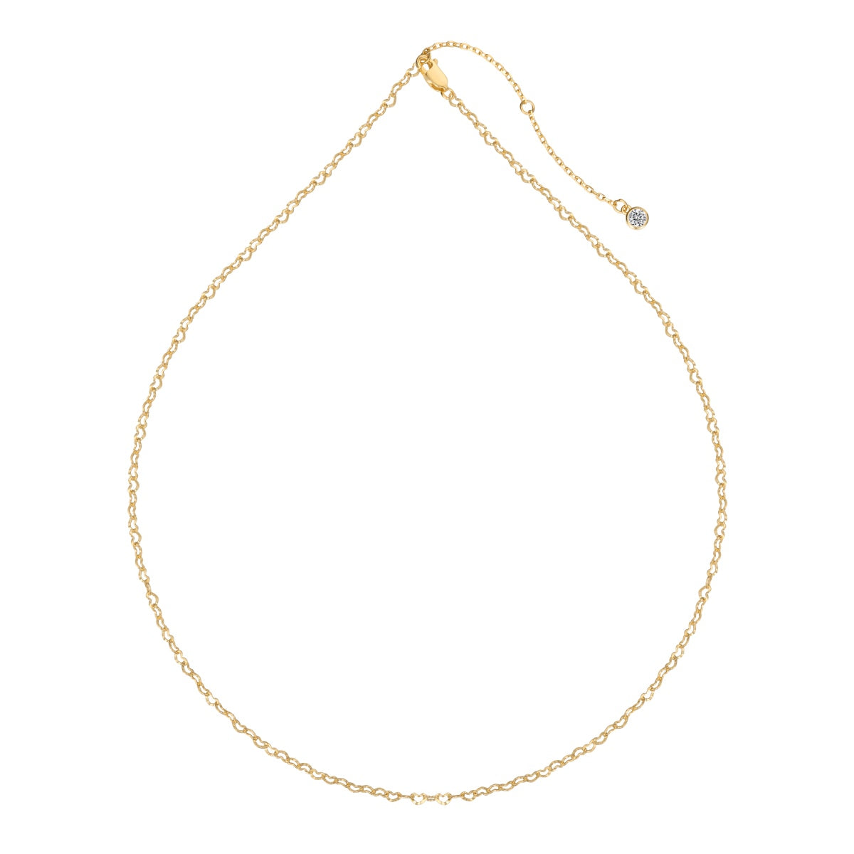 Embossed Heart Chain Necklace