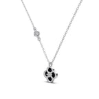 Onyx Petal Rhodium Set