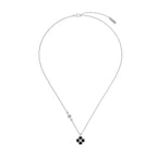 Onyx Petal Rhodium Set