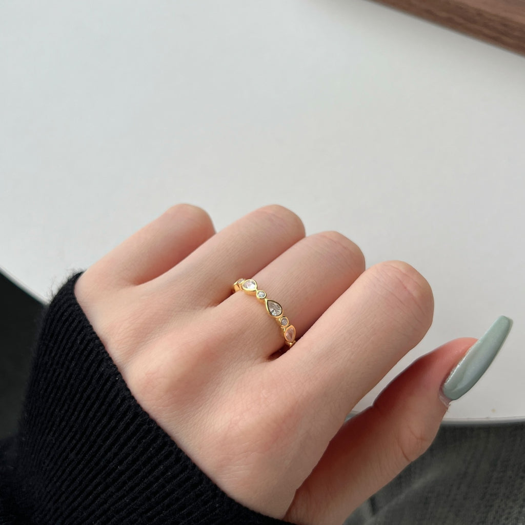 Golden Cascade Ring