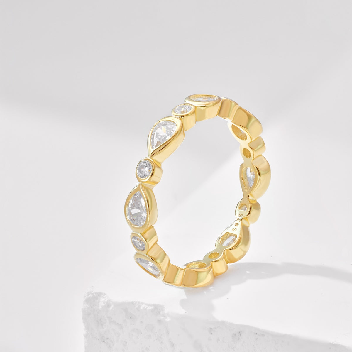 Golden Cascade Ring