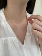 Embossed Heart Chain Necklace