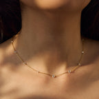 Alura Zircon Station Necklace