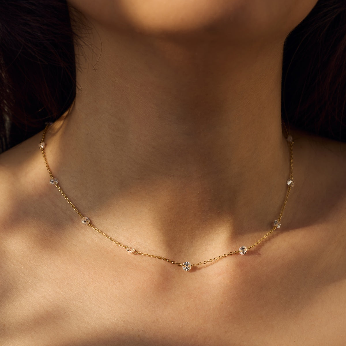 Alura Zircon Station Necklace