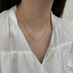 Embossed Heart Chain Necklace
