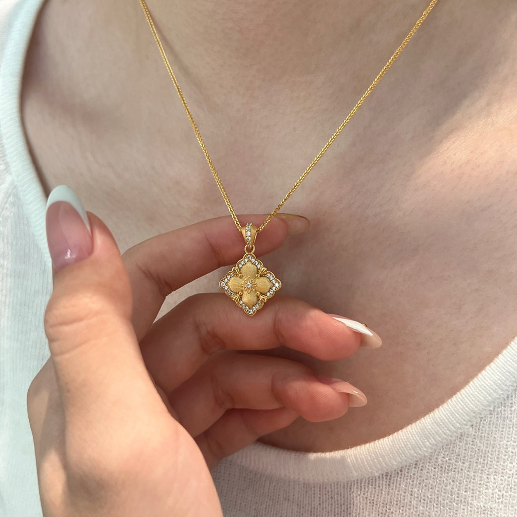 Aurelia Diamond Bloom Necklace