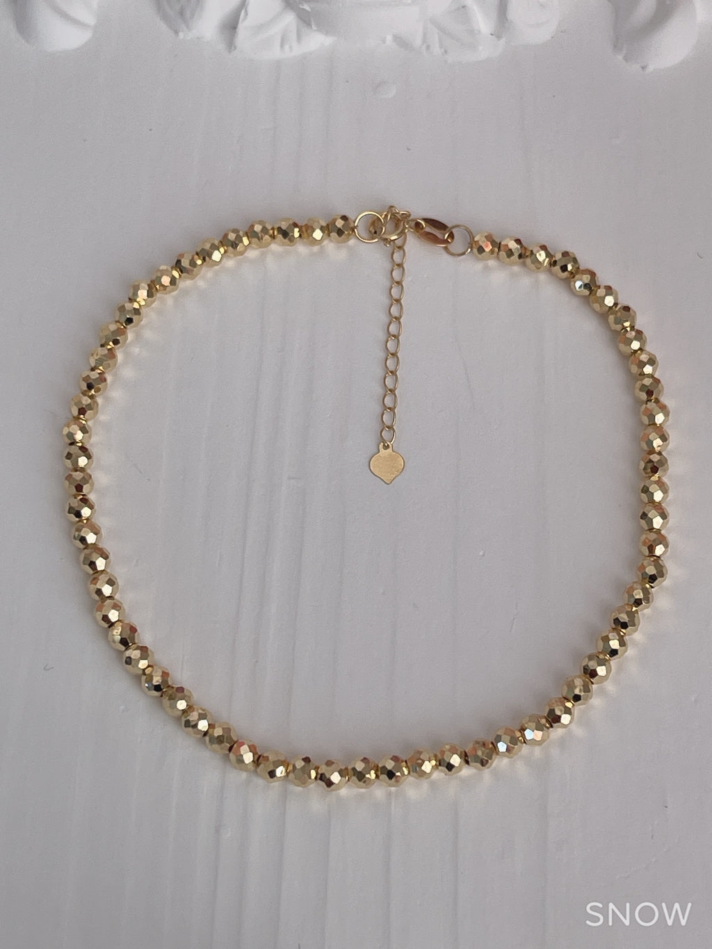 Diamond Cut Bead Bracelet (Small)